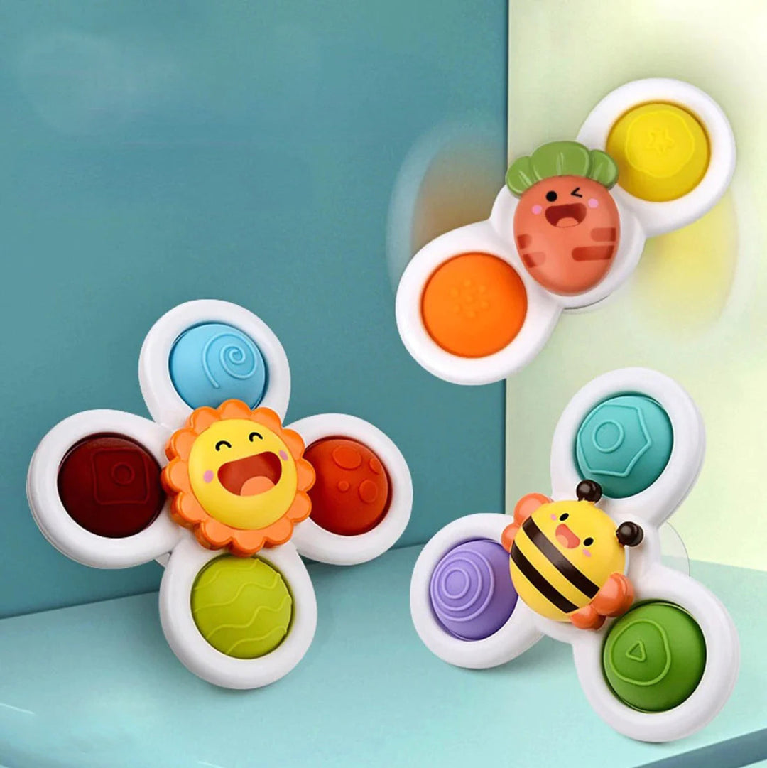 Zabawka spinner Montessori PurePlay | Zabawka sensoryczna z przyssawką dla dzieci – idealna na stoliki, okna i krzesełka