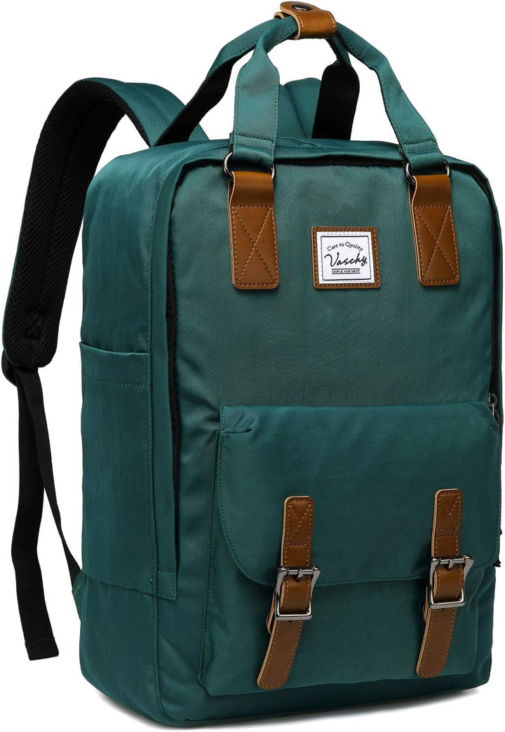 15,6-calowy (39.62 cm) wodoodporny vintage plecak na laptopa z kieszeniami organizacyjnymi – UrbanEase