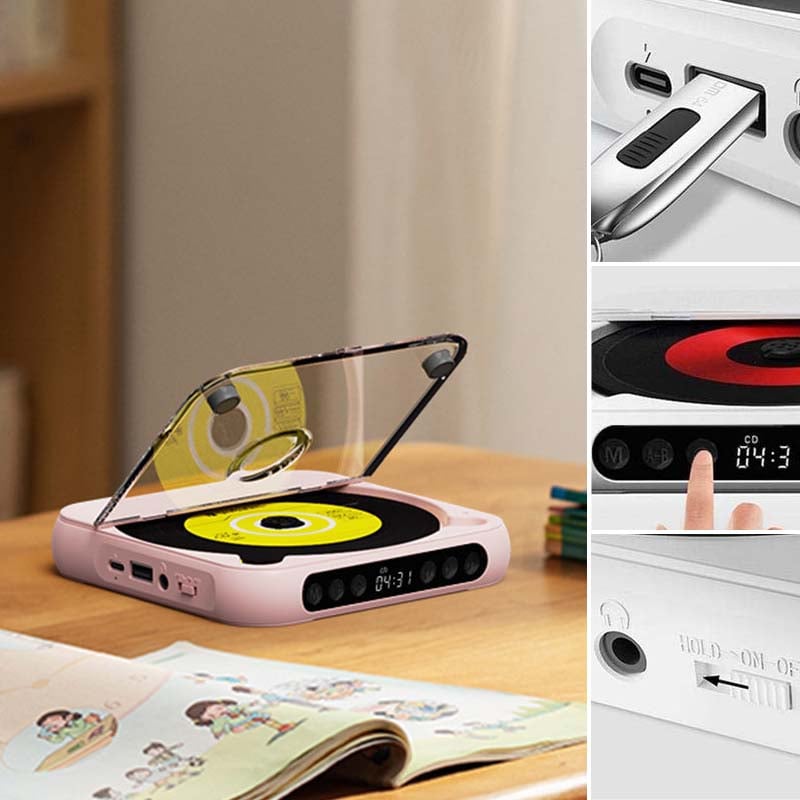 Przenośny odtwarzacz CD - Bluetooth | dźwięk Hi-Fi | różne kolory