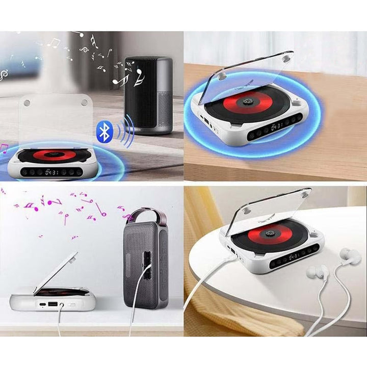 Przenośny odtwarzacz CD - Bluetooth | dźwięk Hi-Fi | różne kolory