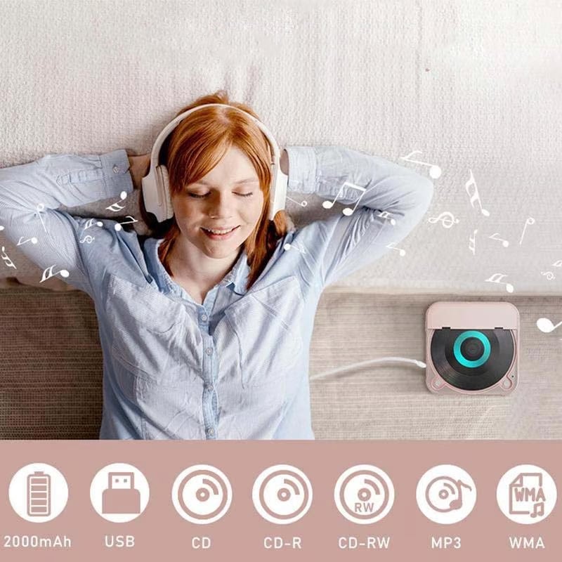 Przenośny odtwarzacz CD - Bluetooth | dźwięk Hi-Fi | różne kolory