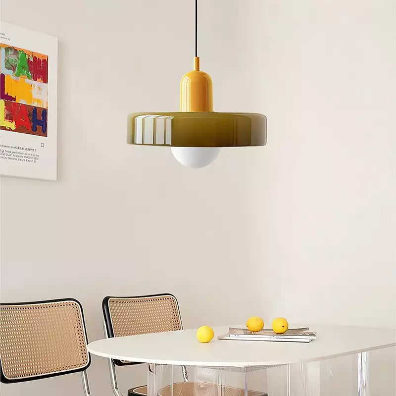 Kolorowa lampa wisząca w stylu Bauhaus - StiloGlas