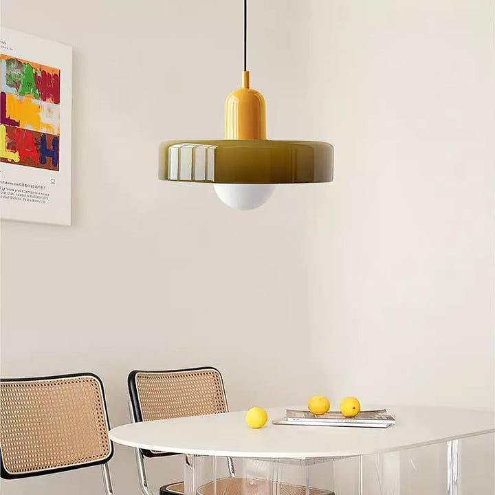 Kolorowa lampa wisząca w stylu Bauhaus - StiloGlas