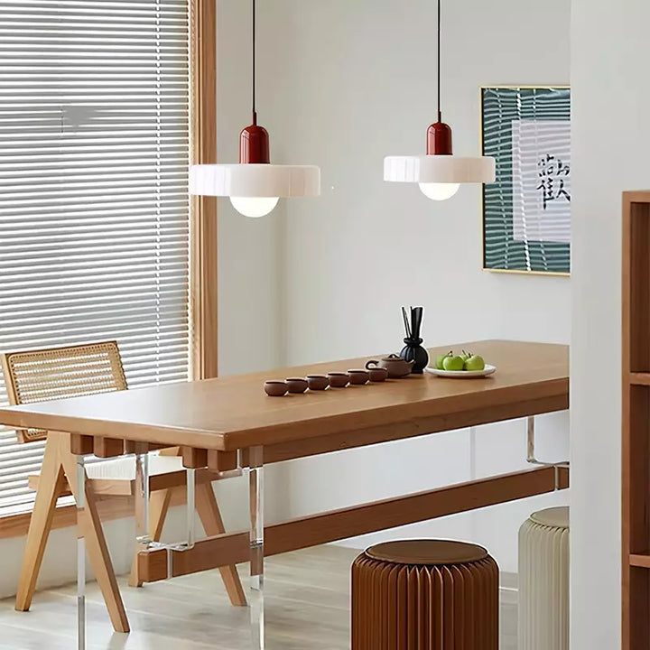 Kolorowa lampa wisząca w stylu Bauhaus - StiloGlas