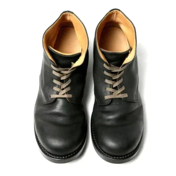Męskie retro skórzane sznurowane buty z antypoślizgową podeszwą