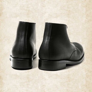 Męskie retro skórzane sznurowane buty z antypoślizgową podeszwą