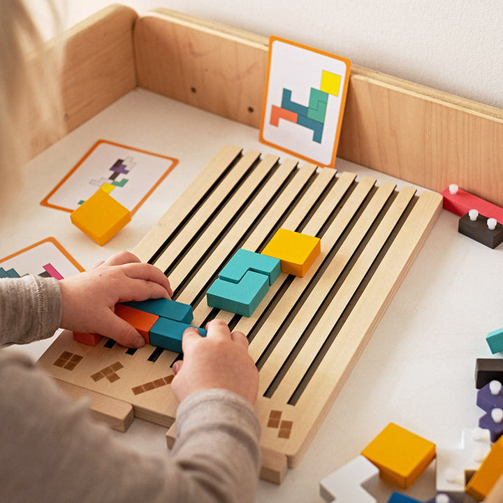 Drewniana gra logiczna Tetris - łamigłówka, która rośnie razem z twoim dzieckiem
