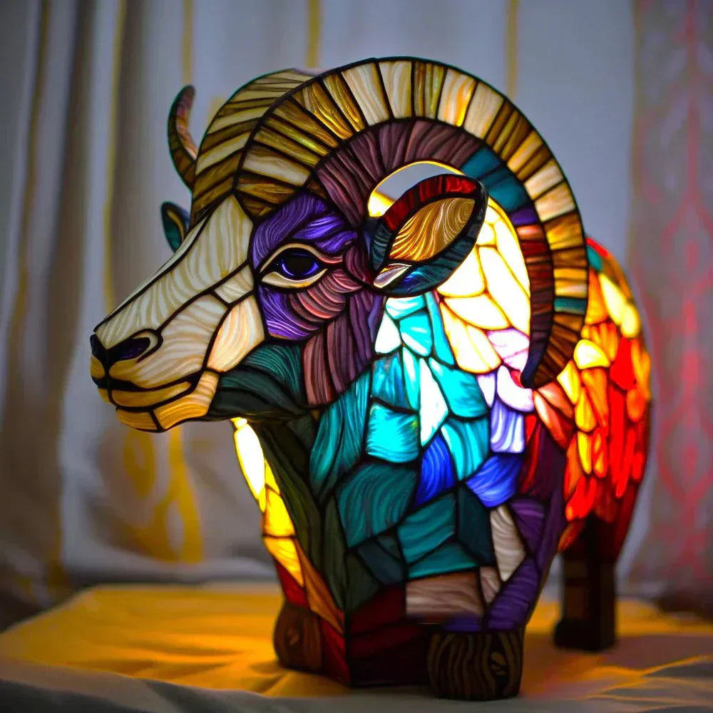 Lampy Zwierzęce z Kolorowego Szkła – Artystyczna Dekoracja na Stół