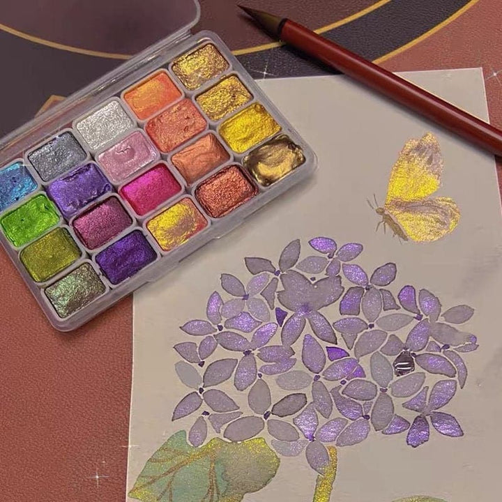 Wielokolorowy zestaw farb akwarelowych - ColorCrafter