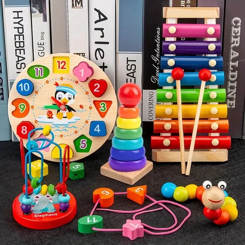 Zestaw Montessori 5 w 1 EduQuest – kreatywna nauka dla niemowląt od 6 miesiąca życia