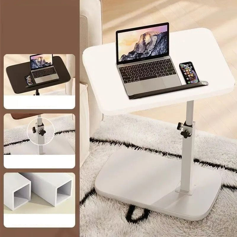 Regulowane na wysokość mobilne biurko na laptopa z obrotowym blatem 360°, 45–80 cm, nośność 30 kg