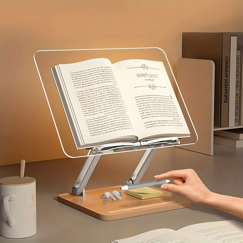 Ergonomiczny podstawek do czytania z akrylu – regulowany i stylowy