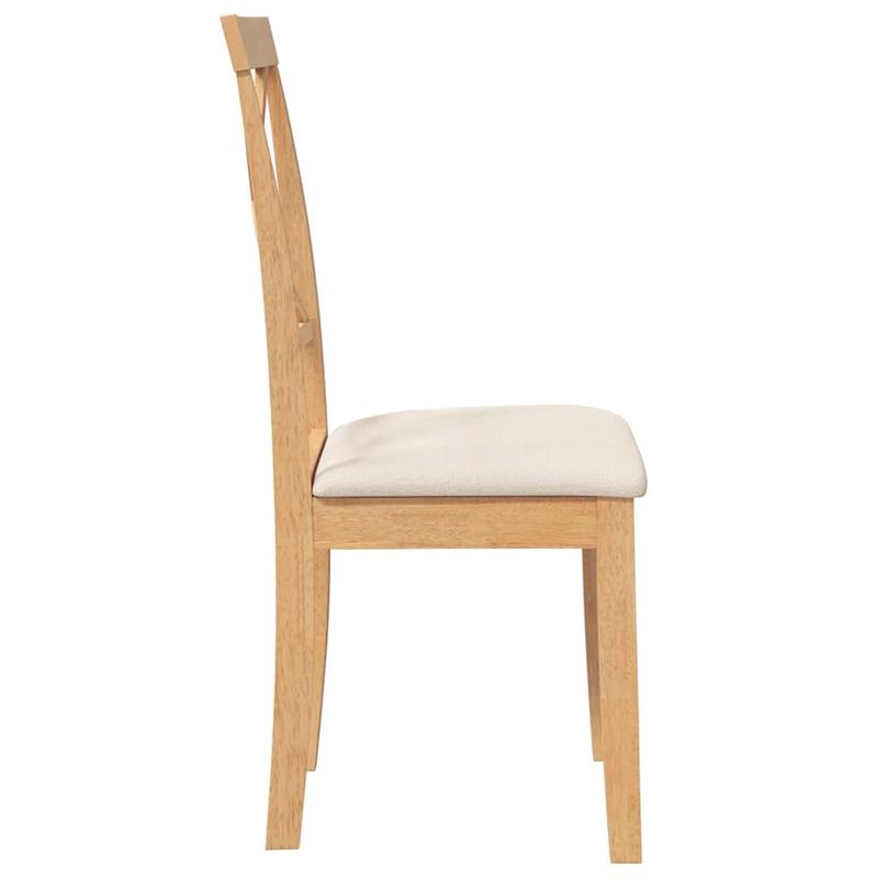 Krzesło z oparciem w układzie X i tapicerowanym siedziskiem