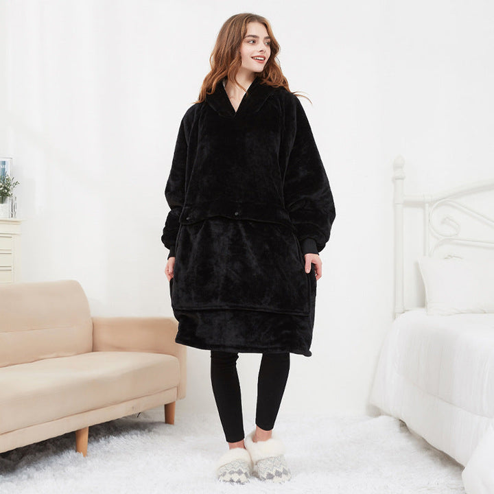 Ogrzewana bluza-koc oversize z sherpy z 3 poziomami