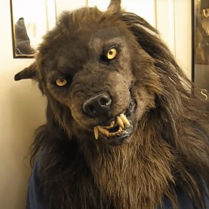 Lateksowa Symulacyjna Maska Głowy Wilka Nakrycie Głowy Maska Cosplay — zdjęcie 3