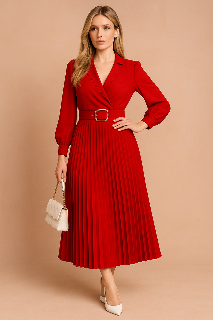 Isabela| Plus Size Elegancka Sukienka do Kolan na Wiosnę