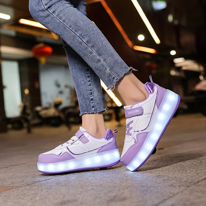Ślizgaj się ze Stylem z Velo – Sneakersy z Kółkami i Świecącymi Podeszwami