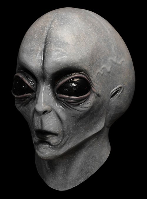Realistyczna maska kosmicznej istoty CosmicMorph | Malowany ręcznie akcesorium do kostiumu na Halloween, zakrywające całą głowę