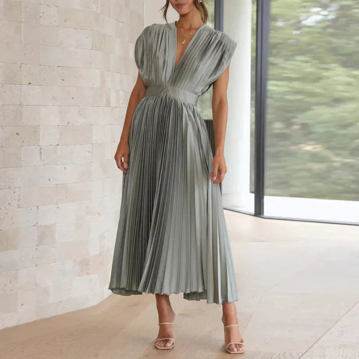 Nowoczesna Sukienka V-Neck Bez Rękawów dla Kobiet – Chic Styl Dzień do Wieczora