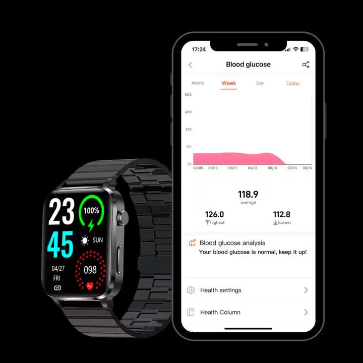 SugaCare Pro Smartwatch | Nieinwazyjny monitor glukozy