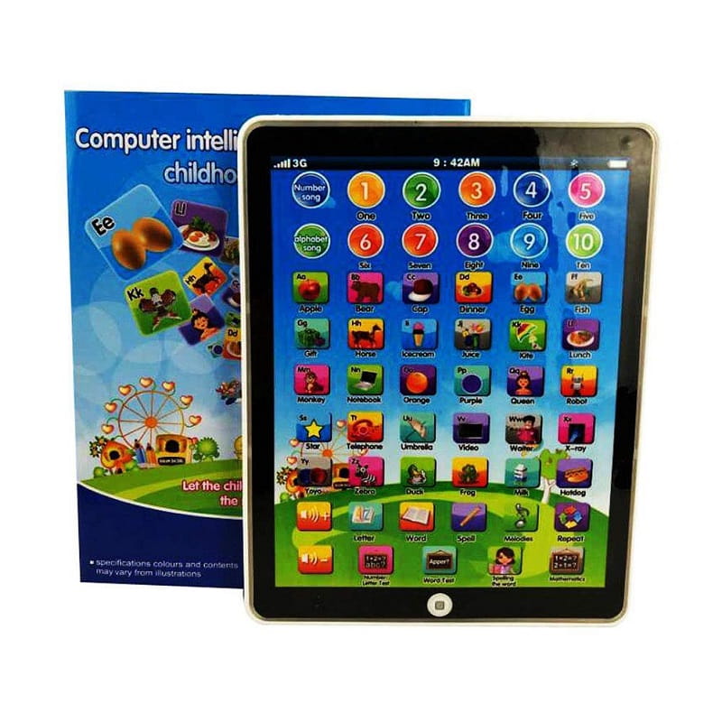 Interaktywny Tablet Edukacyjny dla Dzieci z Dźwiękami, Kolorami i Funkcją Quizu – 7,5 Cala