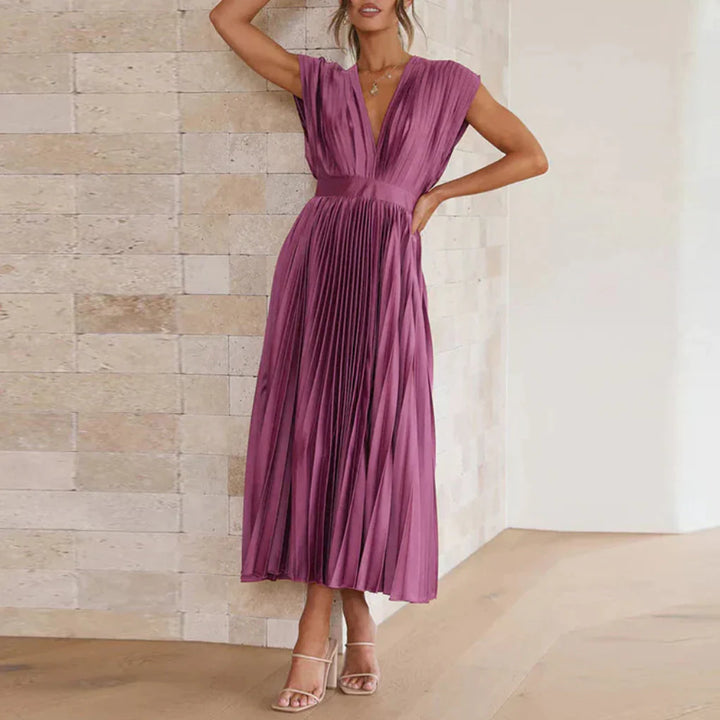 Nowoczesna Sukienka V-Neck Bez Rękawów dla Kobiet – Chic Styl Dzień do Wieczora