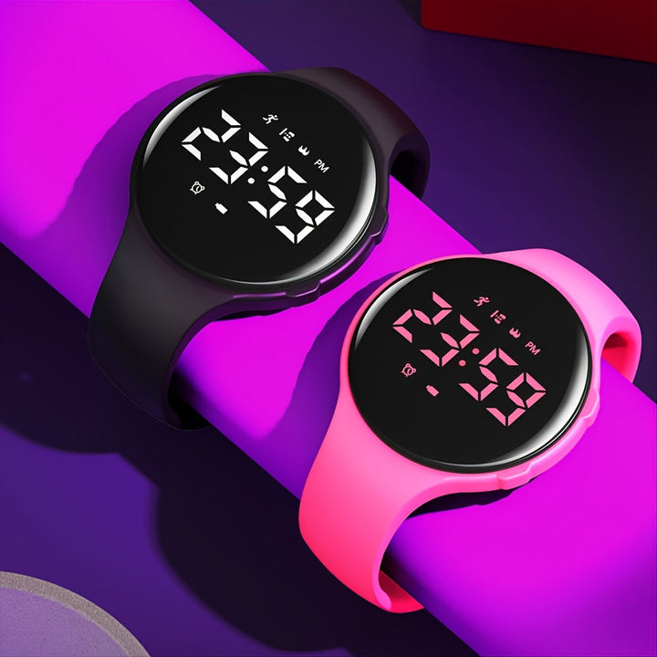 Cyfrowy zegarek LED z krokomierzem i wibrującym alarmem – tracker fitness dla dzieci