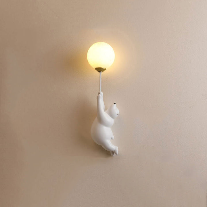 Urocza Lampa Ścienna Miś z Balonikiem – Dekoracyjne Oświetlenie do Pokoju Dziecięcego
