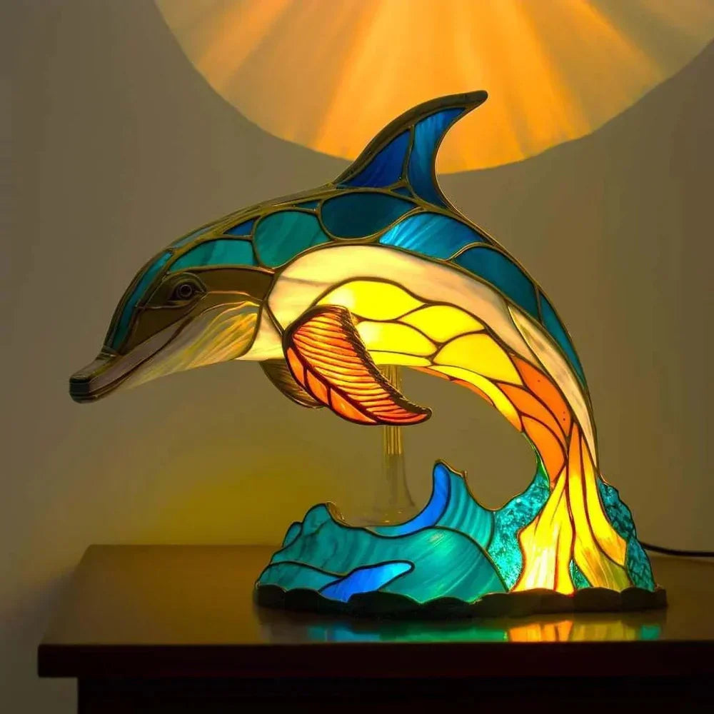 Lampy Zwierzęce z Kolorowego Szkła – Artystyczna Dekoracja na Stół
