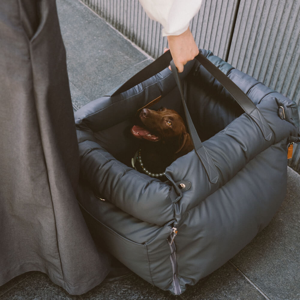 Wygodny zimowy fotelik samochodowy dla psa - PawLuxury