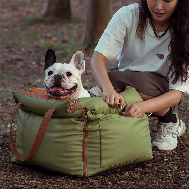 Wygodny zimowy fotelik samochodowy dla psa - PawLuxury