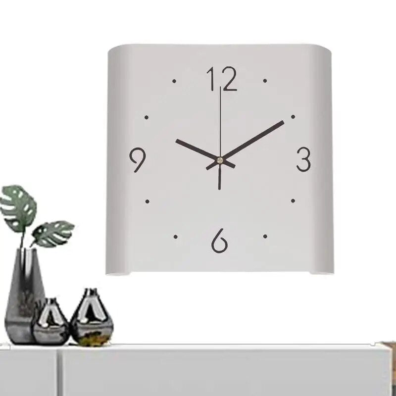 Kwadratowy dwustronny zegar ścienny | Minimalistyczny, podświetlany design