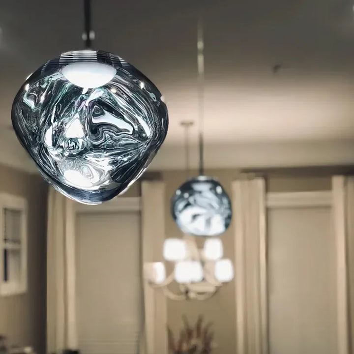 Fjordline – nordycka lampa wisząca z przezroczystym szkłem do kuchni i salonu