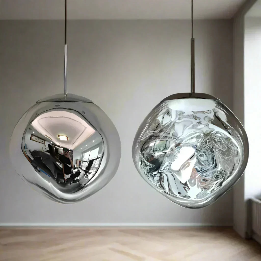 Fjordline – nordycka lampa wisząca z przezroczystym szkłem do kuchni i salonu