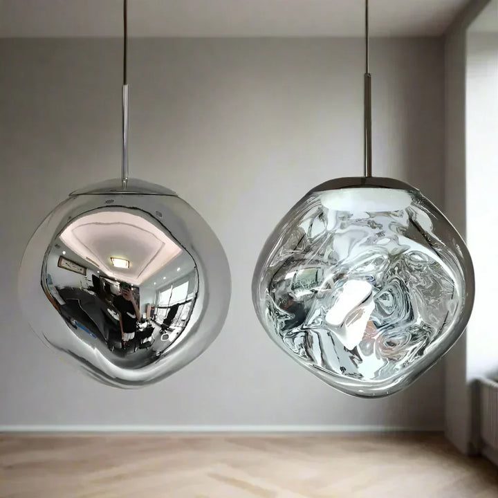 Fjordline – nordycka lampa wisząca z przezroczystym szkłem do kuchni i salonu