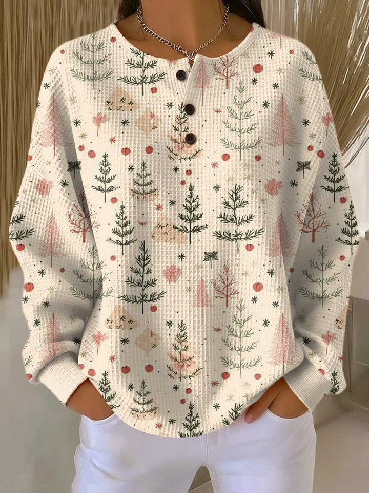 Damski ciepły sweter z dzianiny waflowej Cozy, gruba dzianina na zimne dni
