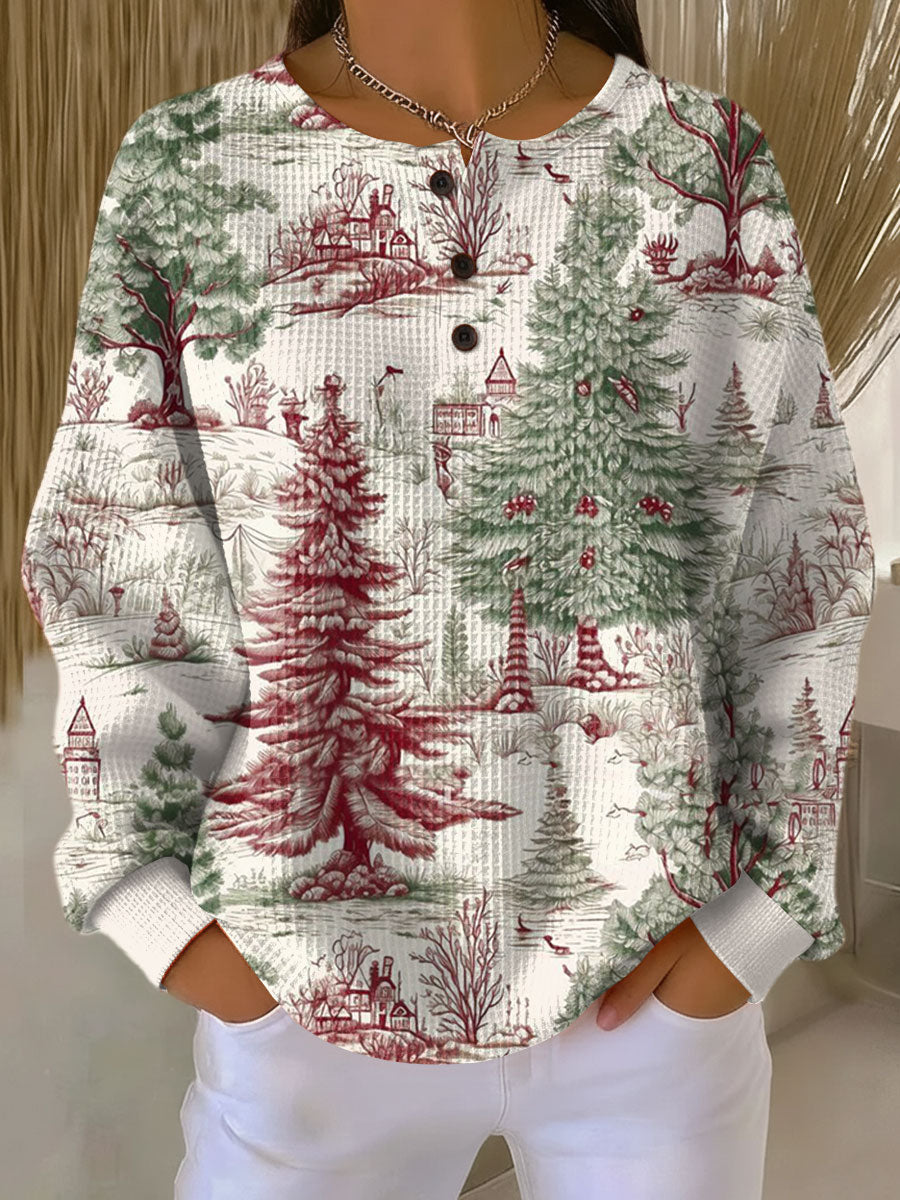 Damski ciepły sweter z dzianiny waflowej Cozy, gruba dzianina na zimne dni
