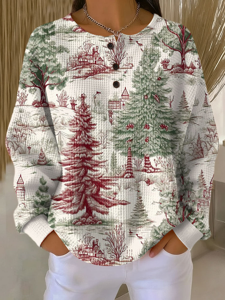 Damski ciepły sweter z dzianiny waflowej Cozy, gruba dzianina na zimne dni