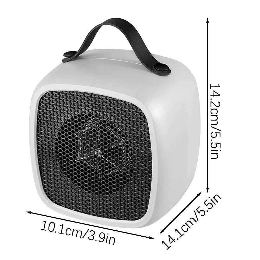 Mini grzejnik na biurko 500 W PTC, cichy i szybko się nagrzewa