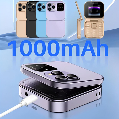 Telefon Flip Składany Dual SIM | Ekran 1,77" | 1000 mAh | Micro USB