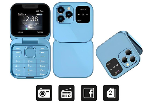 Telefon Flip Składany Dual SIM | Ekran 1,77" | 1000 mAh | Micro USB