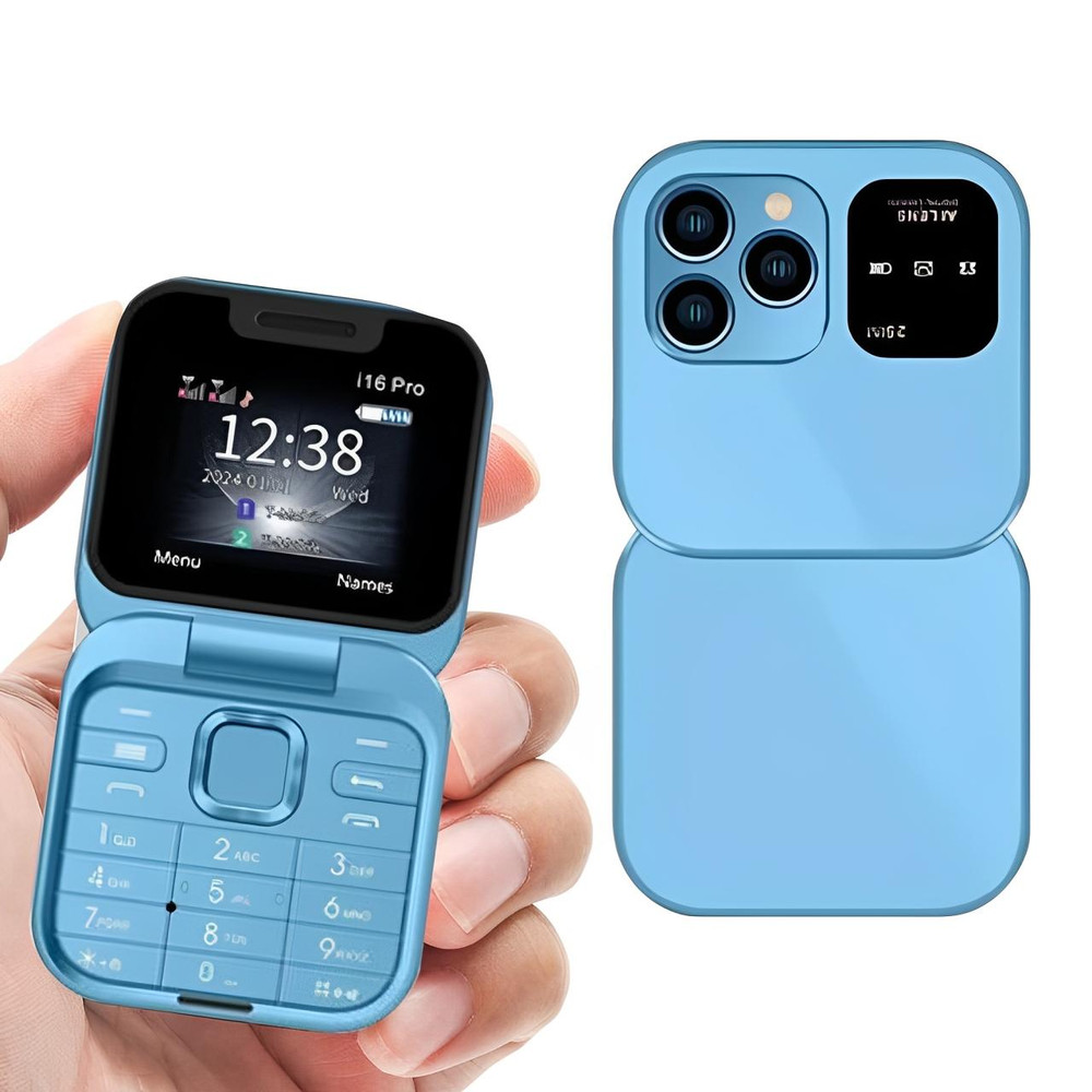 Telefon Flip Składany Dual SIM | Ekran 1,77" | 1000 mAh | Micro USB