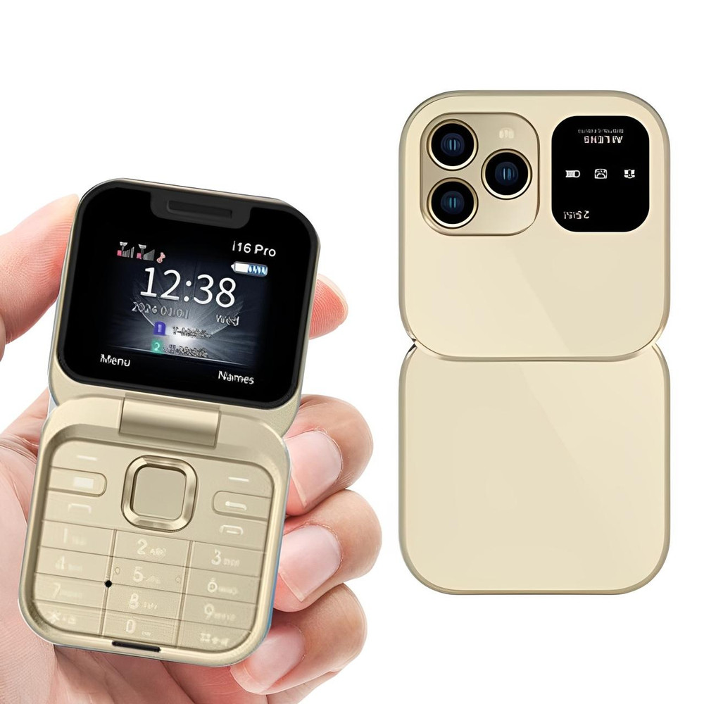 Telefon Flip Składany Dual SIM | Ekran 1,77" | 1000 mAh | Micro USB