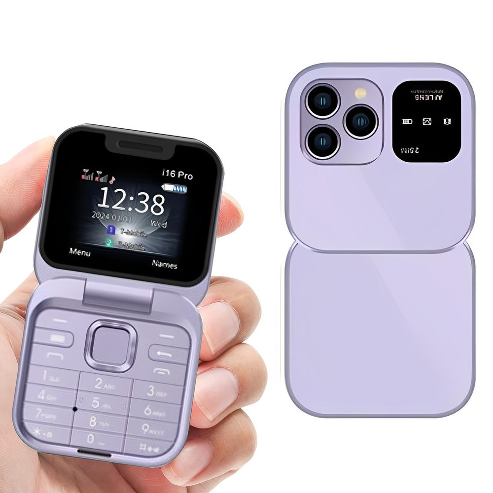 Telefon Flip Składany Dual SIM | Ekran 1,77" | 1000 mAh | Micro USB