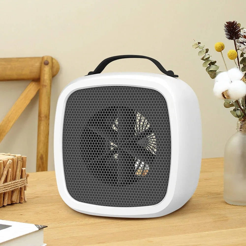 Mini grzejnik na biurko 500 W PTC, cichy i szybko się nagrzewa