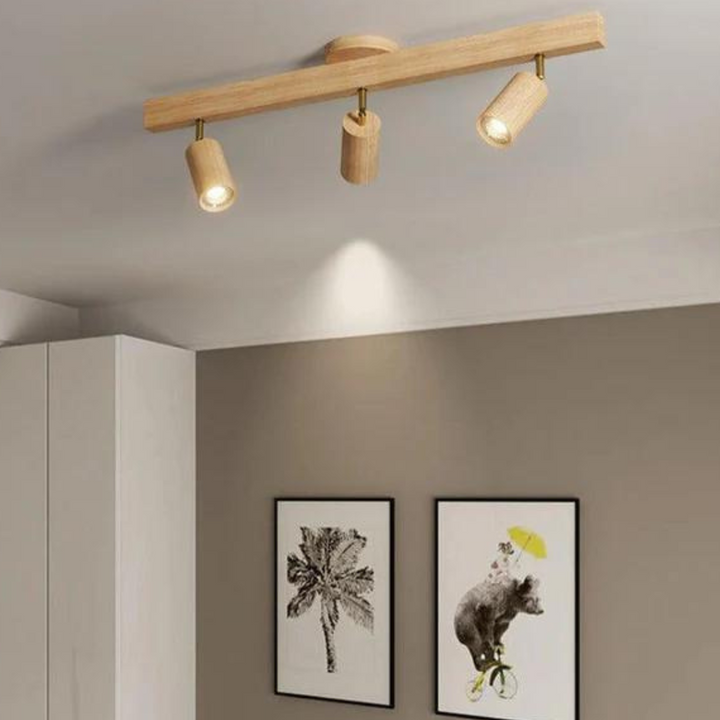Regulowany Drewniany Reflektor Sufitowy – EcoLux