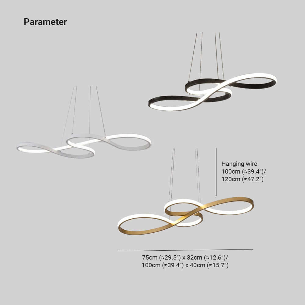 Lampa wisząca LED w kształcie nuty muzycznej - Nowoczesne oświetlenie