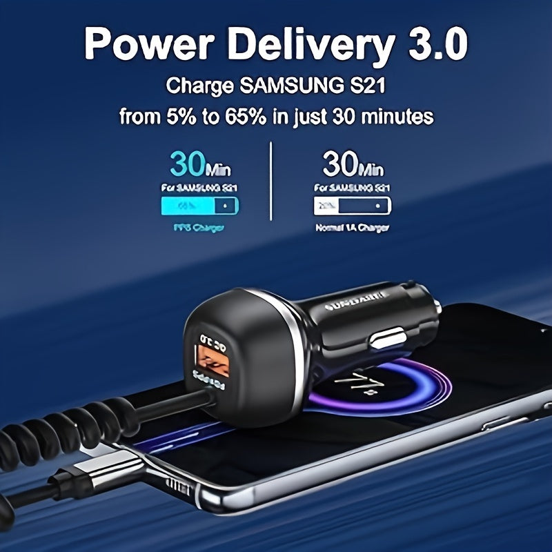 Szybka ładowarka samochodowa USB-C 51W – do superszybkiego ładowania wielu urządzeń