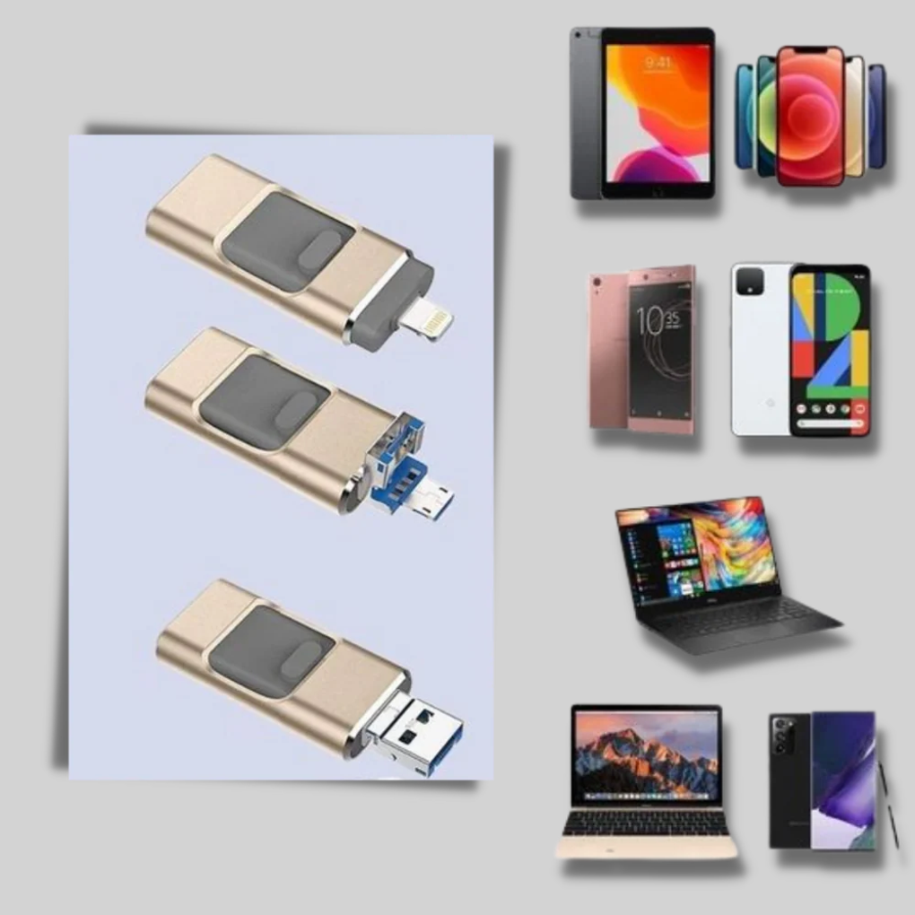 4-w-1 USB Flash Drive – Wielołącznikowe rozwiązanie do przechowywania
