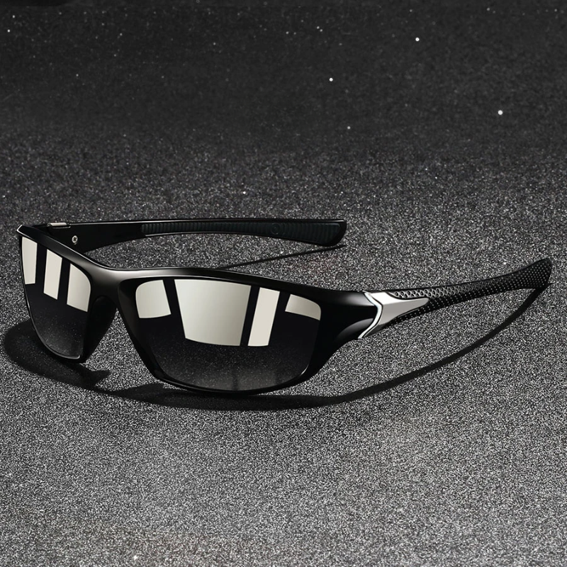 Okulary przeciwsłoneczne męskie - szkła polaryzacyjne - UV400 - lekki metal